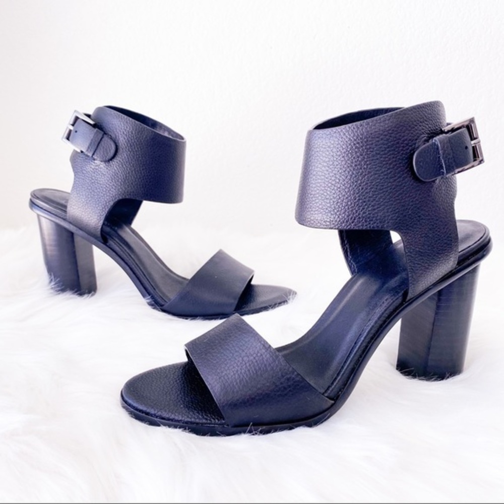 JOIE Opal Black Block Heeled Sandals